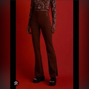 Brown playboy flare leggings